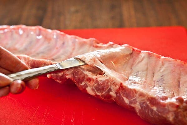 remove membrane for tender baby back ribs 