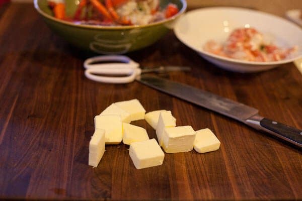 cubes of butter