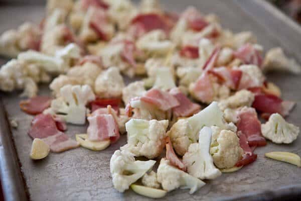 cauliflower before roasting