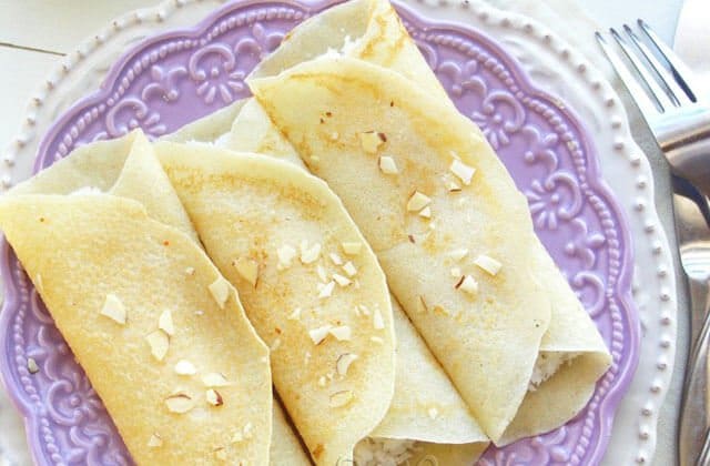 Crêpes with Sweet Coconut Cardamom Filling (Patishapta)