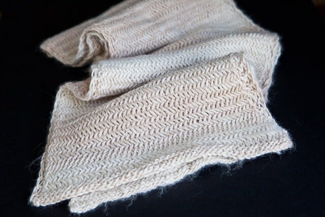 Knit Herringbone Scarf Pattern