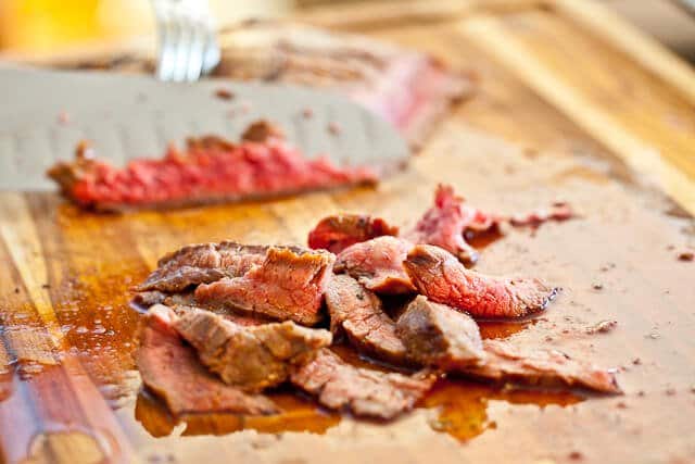 Flank Steak for Rice Noodle buddha bowl