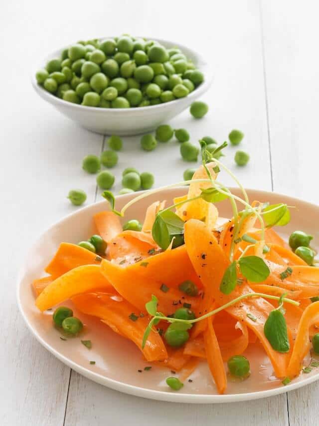 Carrot pea mint salad recipe
