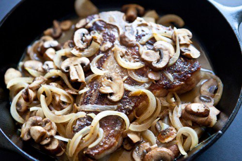 Steak with Whiskey Mushroom Sauce • Steamy Kitchen Recipes Giveaways