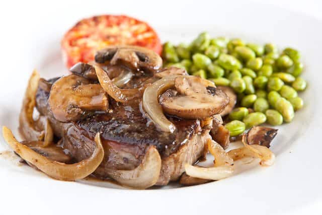 Steak with Whiskey Mushroom Sauce