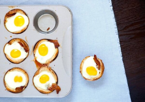 Bacon Egg And Toast Cups • Steamy Kitchen Recipes Giveaways 3409