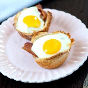 Bacon egg and toast cups