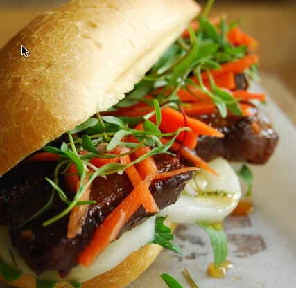 Delicious pork banh mi