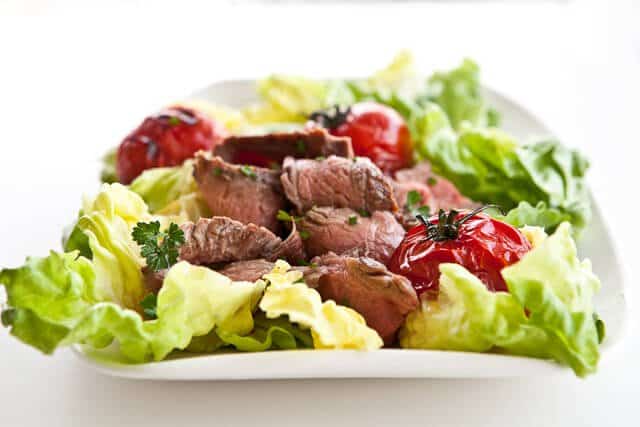 Grilled Steak and Tomato Salad with Rum Vinaigrette