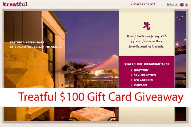Giveaway: Treatful $100 Gift Card