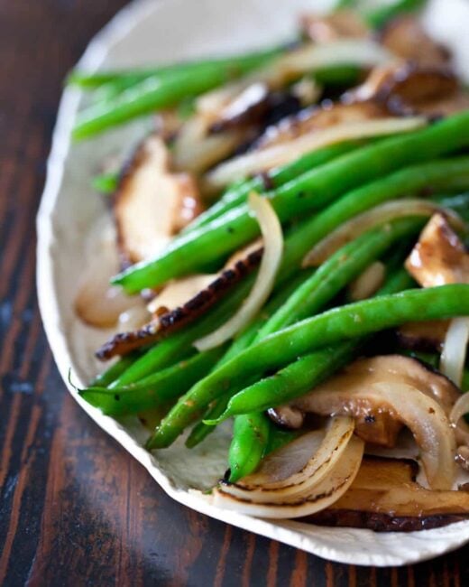 Green Bean And Shiitake Mushroom Stir Fry Steamy Kitchen Recipes Giveaways