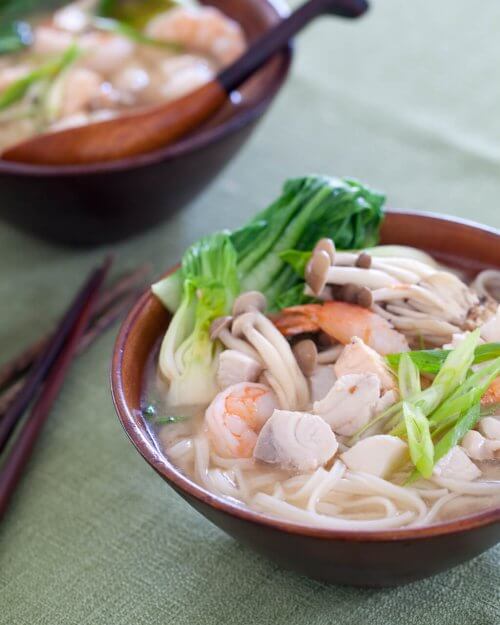 bowl of seafood soup