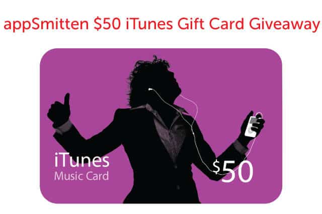 Giveaway: appSmitten $50 iTunes Gift Card Giveaway