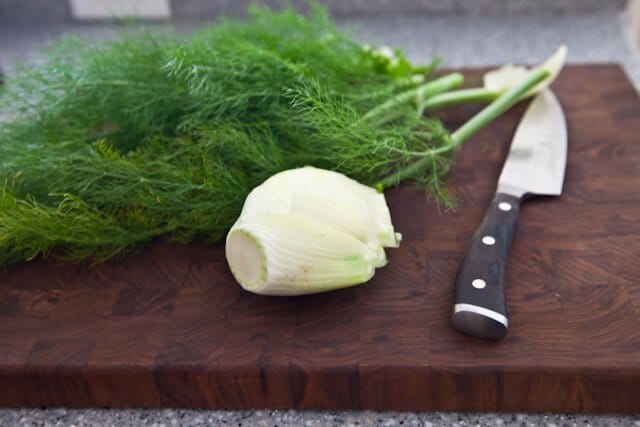 French Carrot Fennel Salad Recipe cutting fennel