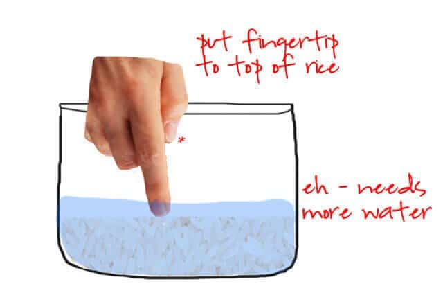 how to cook rice in microwave: measure water