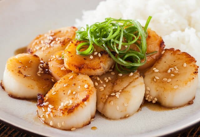 Scallop With Mustard Miso Sauce Steamy Kitchen Recipes Giveaways