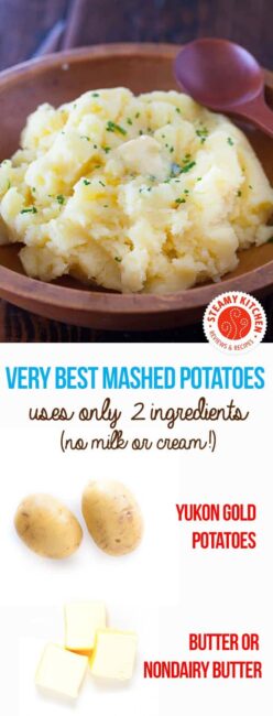 Very best mashed potatoes - no milk recipe! Chef Cory York shows us how to make the BEST mashed potatoes with just 2 ingredients.