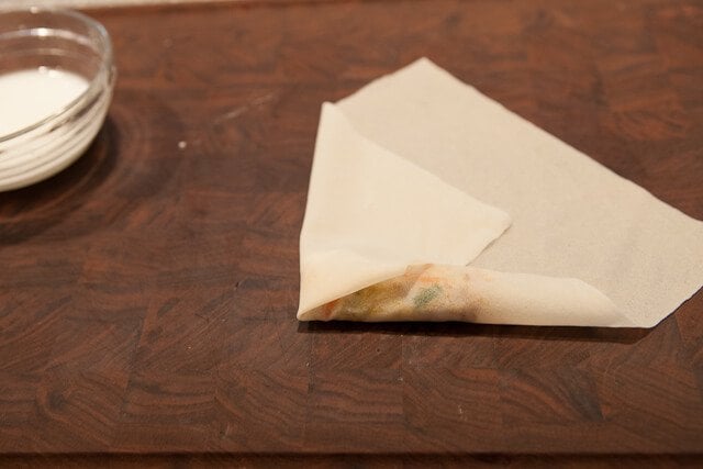  Fold wrapper tightly