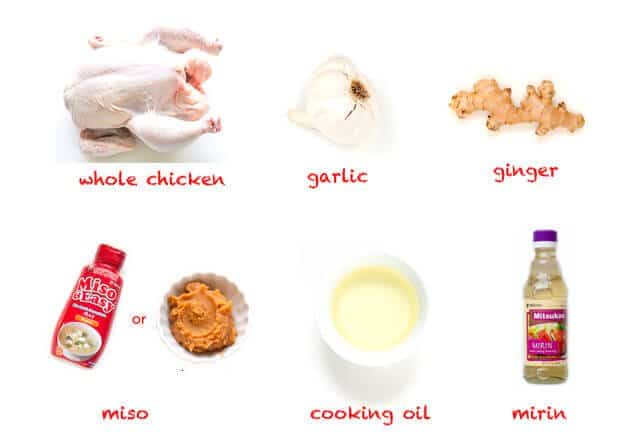 ingredient map Miso Roast Chicken Recipe