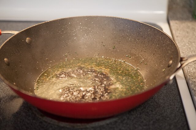 Pork Belly Buns Recipe sauce in wok