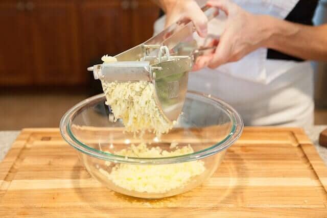 secret to smooth mashed potatoes is using a potato ricer