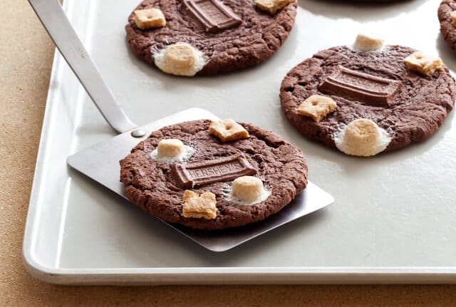 Chocolate Cake S’mores Cookies
