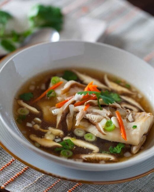 Cod in Garlic-Ginger Broth • Steamy Kitchen Recipes