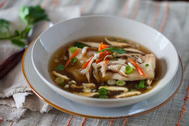 Chinese Cod in Garlic-Ginger Broth