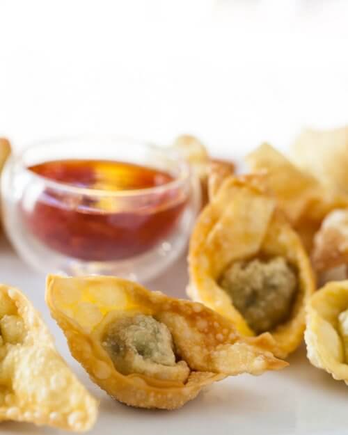 wontons on table