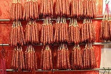 sausage hanging up