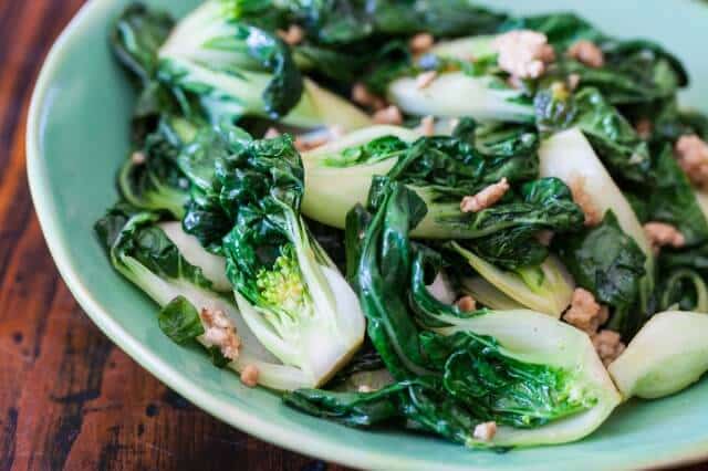 Bok Choy with Ground Chicken Stir Fry Recipe