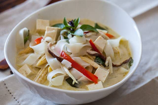 Vegetable Thai Curry Noodle Soup