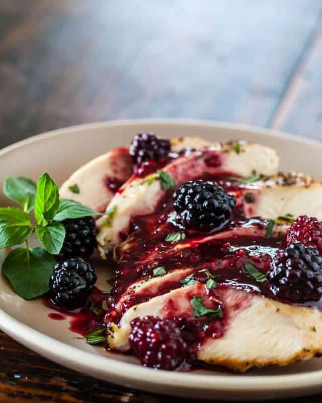 Grilled Chicken with Blackberry Sweet and Sour Sauce Recipe