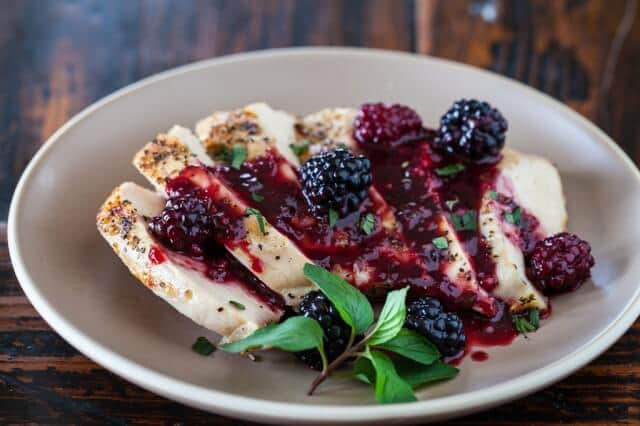Grilled Chicken with Blackberry Sweet and Sour Sauce Recipe