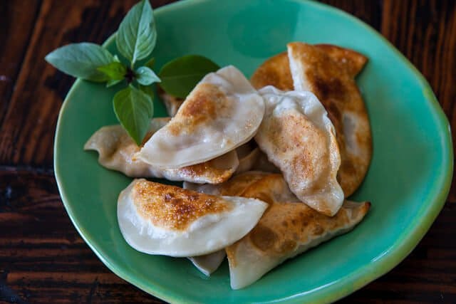 Mushroom Tofu Potstickers