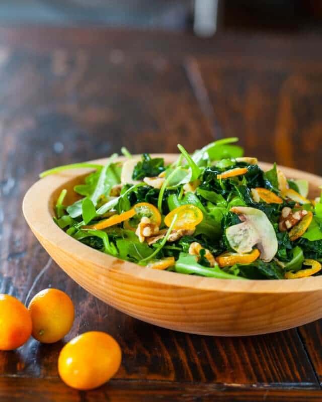 Kale Kumquat Salad Recipe| Steamy Kitchen