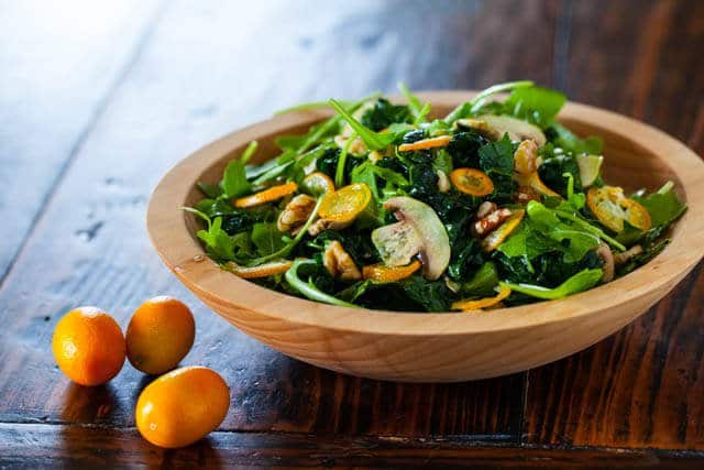 Kale Kumquat Salad Recipe| Steamy Kitchen