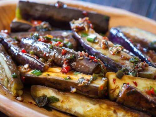 Chinese Eggplant Recipe With Spicy Garlic Sauce Steamy Kitchen Recipe