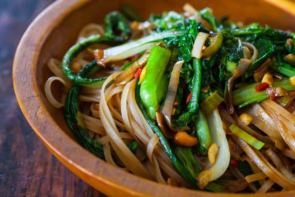 Satay Noodles and Greens • Steamy Kitchen Recipes Giveaways