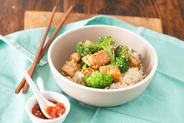 Yummy and Healthy General Tso's Chicken on table