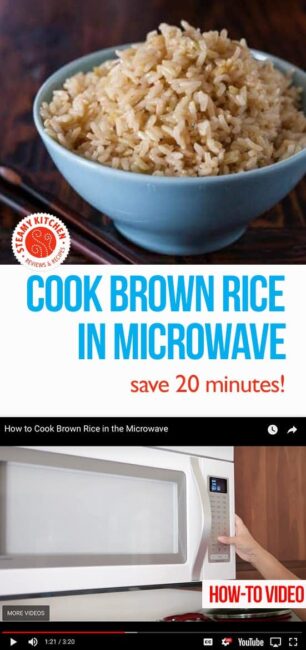 How to cook brown rice in the microwave - save 20 minutes!