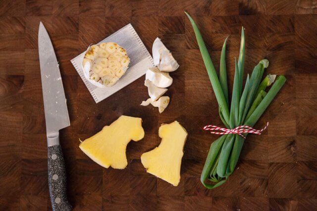 Slow Cooker Bone Broth Recipe - Asian Garlic, Ginger & Green Onion
