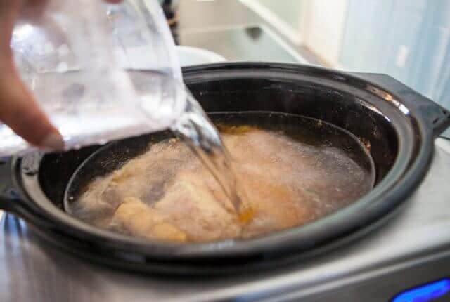 Slow Cooker Bone Broth Recipe - Asian top off with fresh water