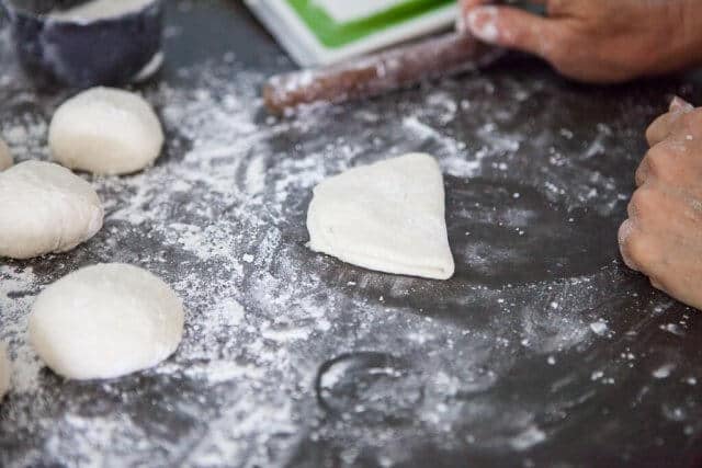 folded dough for chinese steamed buns 