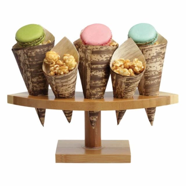 Crescent Bamboo Cone Stand