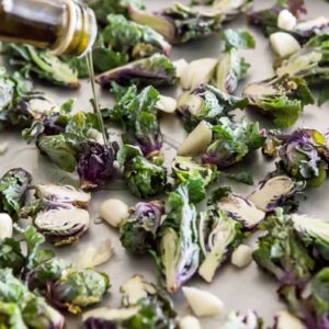 Roasted Kale Sprouts Kalette Garlic Recipe