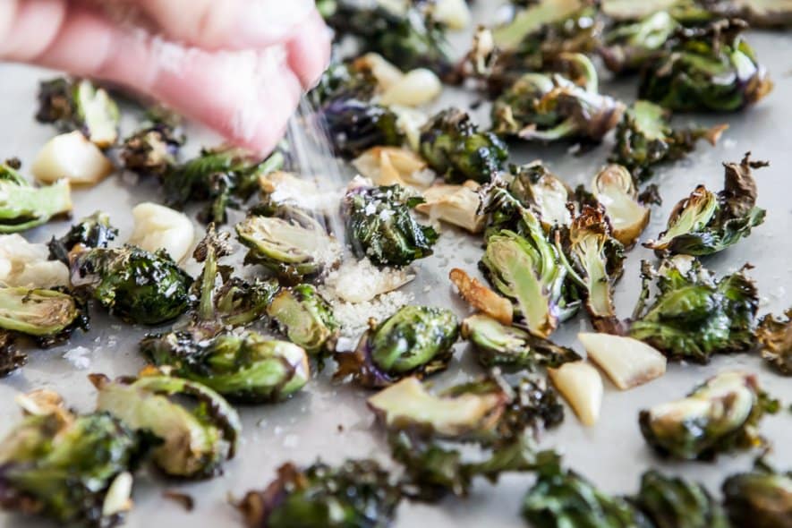 Kale Sprouts with Roasted Garlic and Parmesan • Steamy Kitchen Recipes