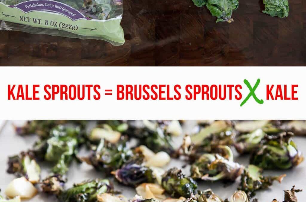 Kale Sprouts with Roasted Garlic and Parmesan