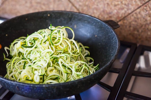 Korean Zucchini Noodle recipe - stir fry zucchini