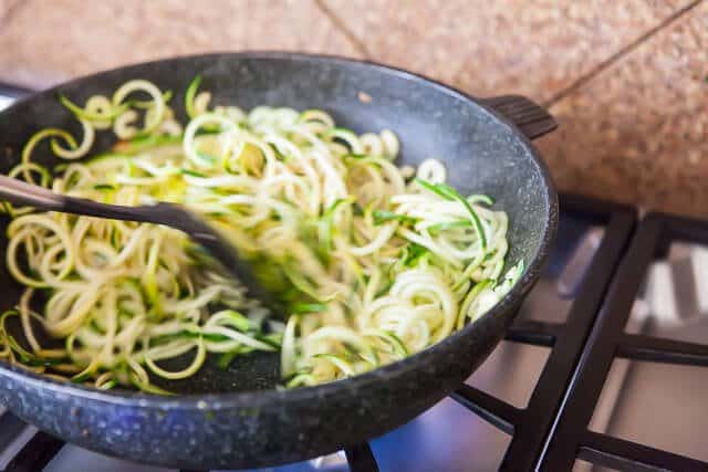Korean Zucchini Noodle recipe - stir fry zucchini